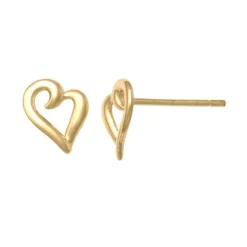 Guldörhängen Heart 18K
