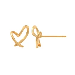 Guldörhängen Heart 18K