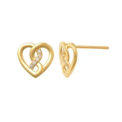 Guldörhängen Heart 18K