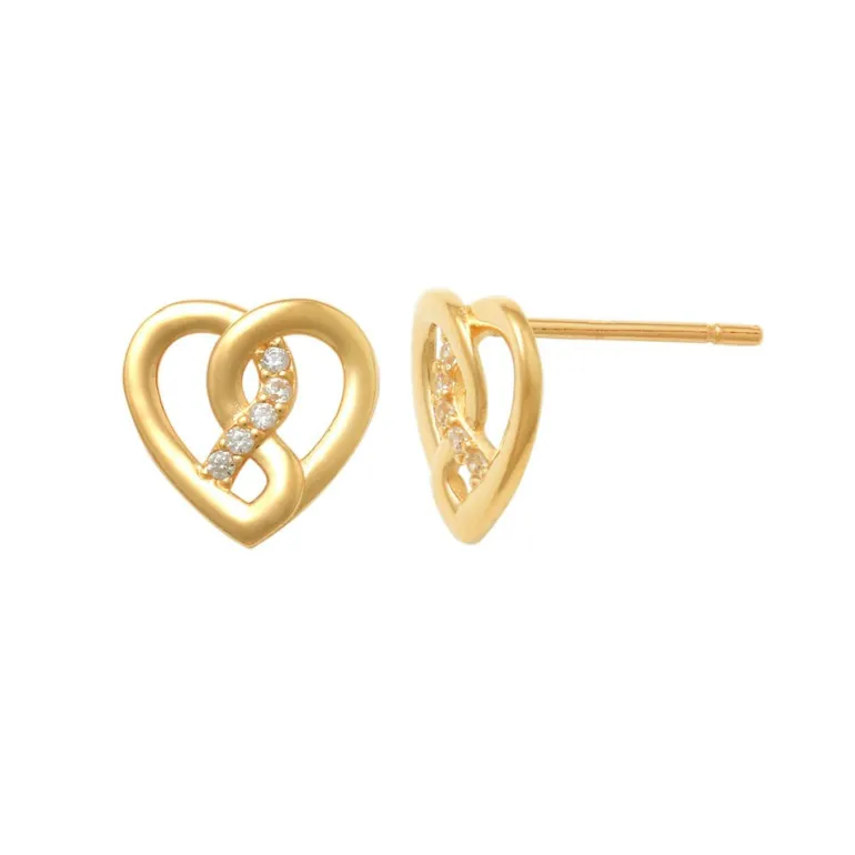 Guldörhängen Heart 18K