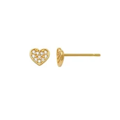 Guldörhängen Heart 18K