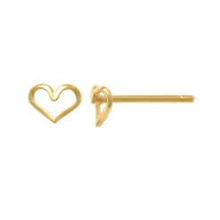 Guldörhängen Hollow Heart 18K