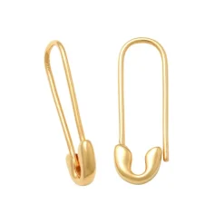 Guldörhängen Safety Pin 18K