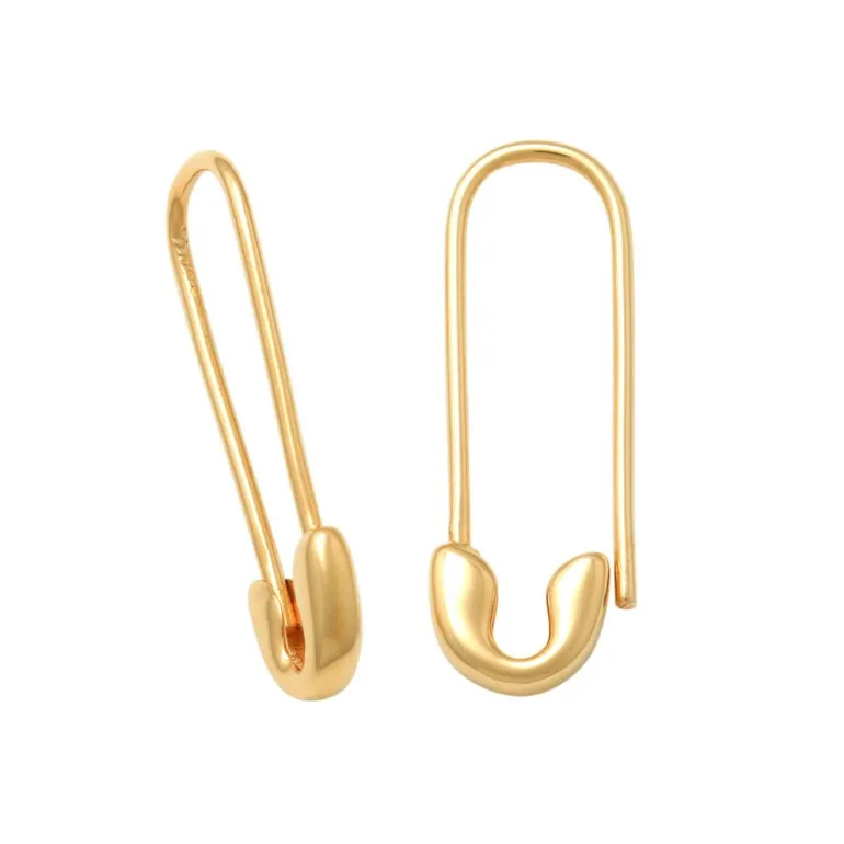 Guldörhängen Safety Pin 18K