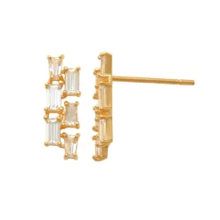 Guldörhängen Sparkling Bricks 18K