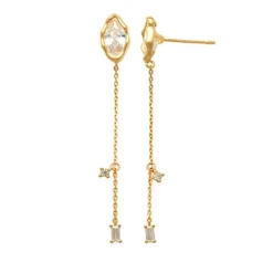 Guldörhängen Sparkling Chain 18K