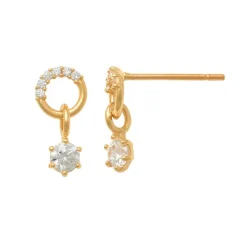 Guldörhängen Sparkling Circle 18K
