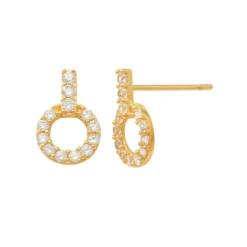 Guldörhängen Sparkling Circle 18K