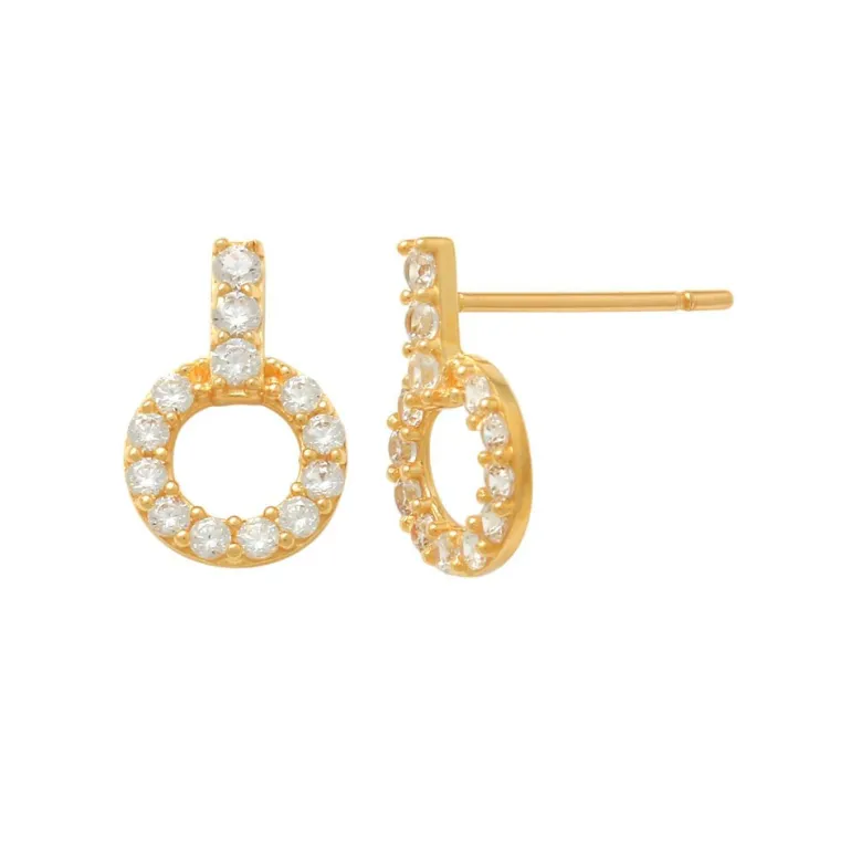 Guldörhängen Sparkling Circle 18K