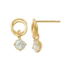 Guldörhängen Sparkling Circle 18K