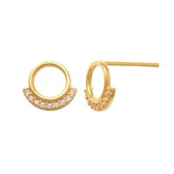 Guldörhängen Sparkling Circle 18K