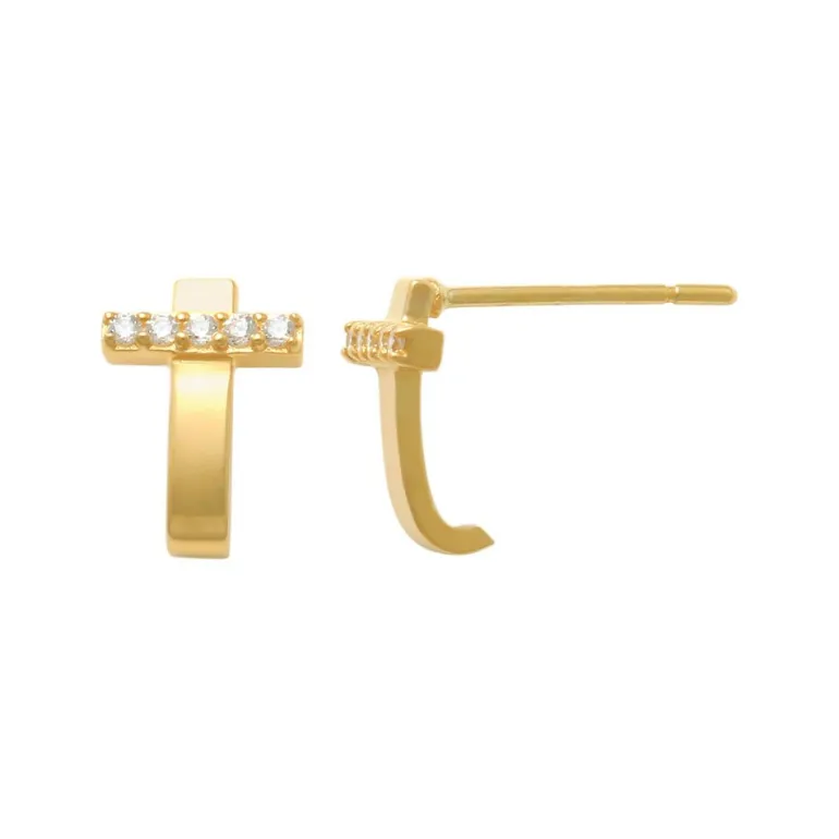Guldörhängen Sparkling Cross 18K