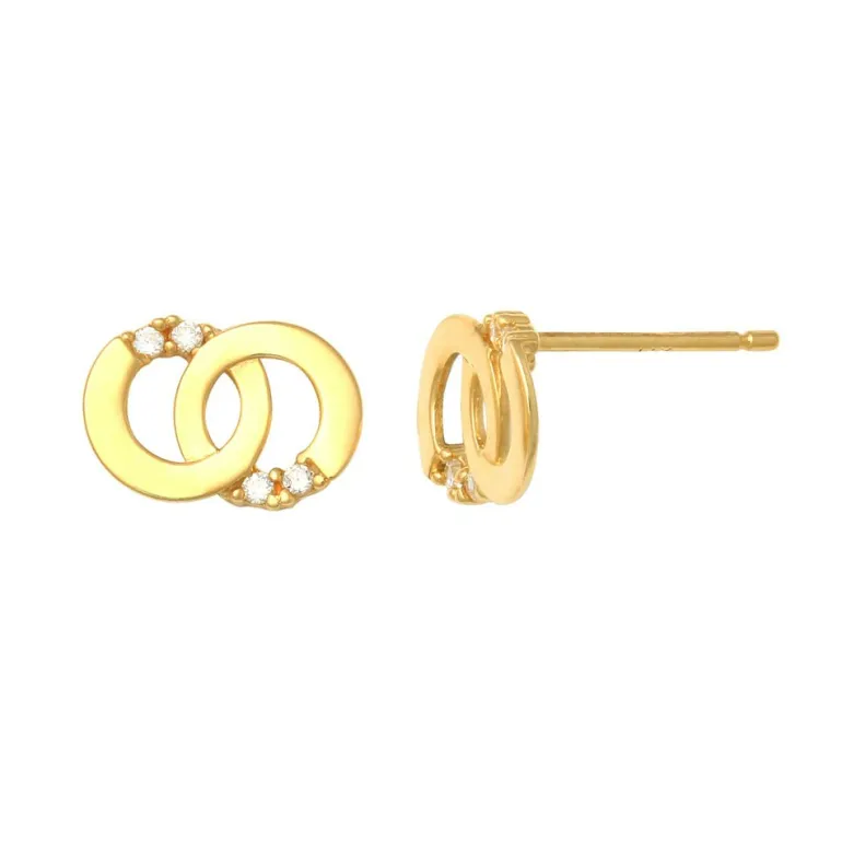 Guldörhängen Sparkling Double Rings 18K