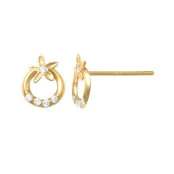 Guldörhängen Sparkling Flower 18K