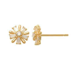 Guldörhängen Sparkling Flower 18K