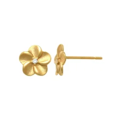 Guldörhängen Sparkling Flower 18K