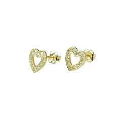 Guldörhängen Sparkling Heart 18K