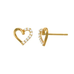 Guldörhängen Sparkling Heart 18K