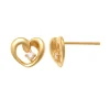 Guldörhängen Sparkling Heart 18K