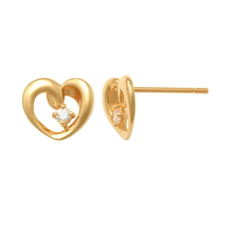 Guldörhängen Sparkling Heart 18K