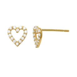 Guldörhängen Sparkling Heart 18K