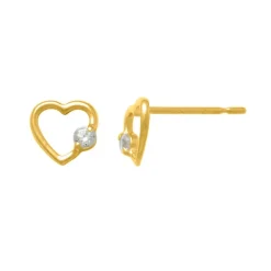 Guldörhängen Sparkling Heart 18K