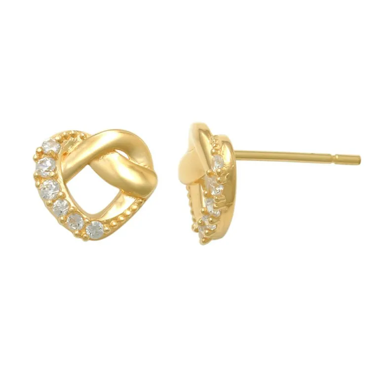 Guldörhängen Sparkling Heart 18K