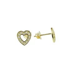 Guldörhängen Sparkling Heart 18K