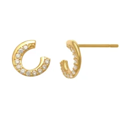 Guldörhängen Sparkling Horseshoe 18K