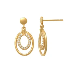 Guldörhängen Sparkling Oval 18K