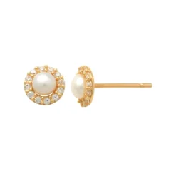 Guldörhängen Sparkling Pearl 18K