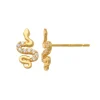 Guldörhängen Sparkling Snake 18K