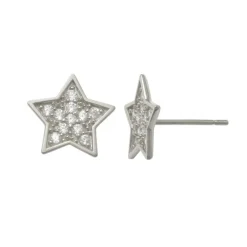 Guldörhängen Sparkling Stars 18K Vitguld