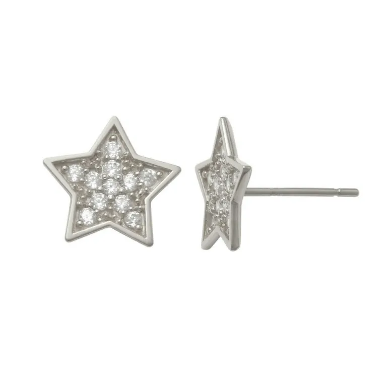 Guldörhängen Sparkling Stars 18K Vitguld