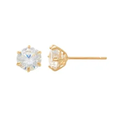 Guldörhängen Sparkling Stone 18K - Två storlekar