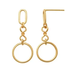Guldörhängen Twisted Circle 18K