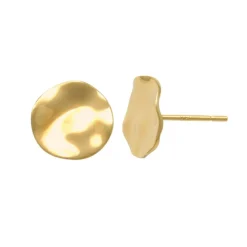 Guldörhängen Wavy Plate 18K