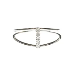 Guldring Two Rows 18K Vitguld
