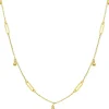 Halsband Beads & Paper Clip 18K Guld