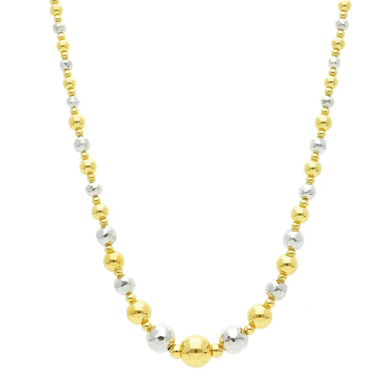 Halsband Beads Bicolore 18K Guld
