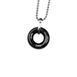 Halsband Black Circle Stål