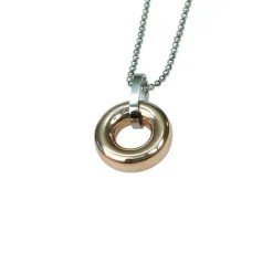 Halsband Circle Roséförgyllt Stål