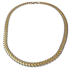 Halsband Collier Tvåfärgat Stål