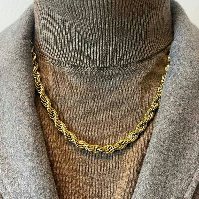 Halsband Cordell Förgyllt Stål - 10 mm
