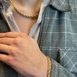 Halsband Cordell Förgyllt Stål - 6 mm