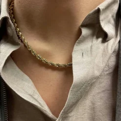 Halsband Cordell Förgyllt Stål - 6 mm