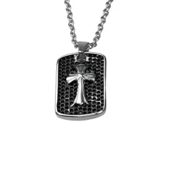 Halsband Cross Stål