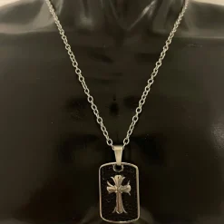 Halsband Cross Stål