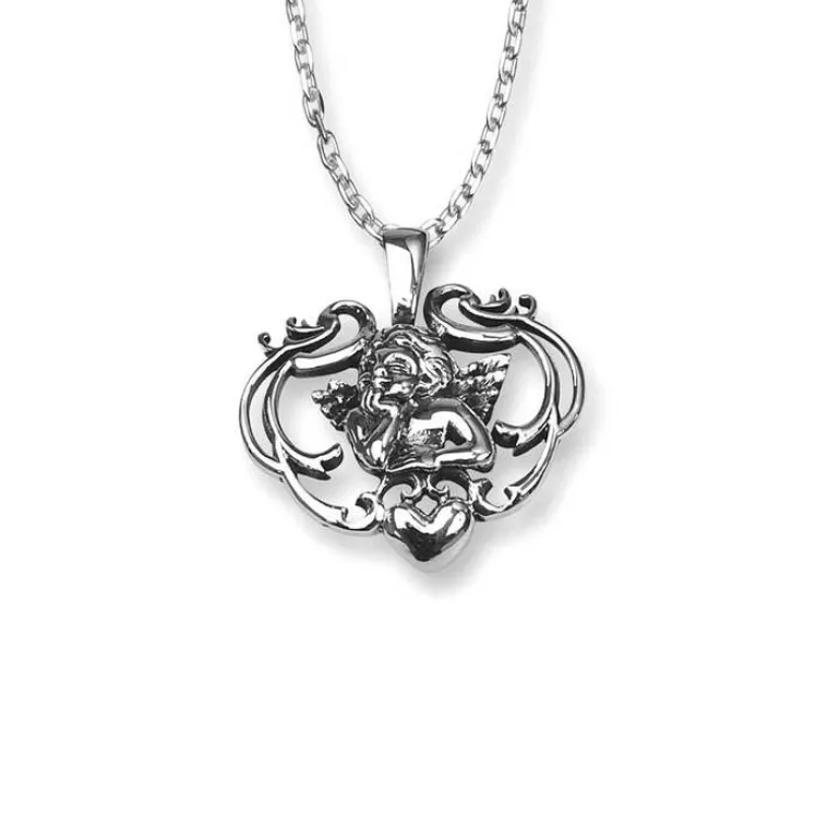 Halsband Deep Angel Rhodinerat Silver
