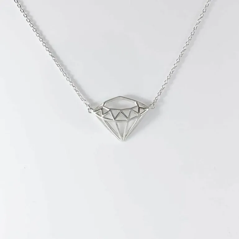 Halsband Diamond Silver / Förgyllt Silver